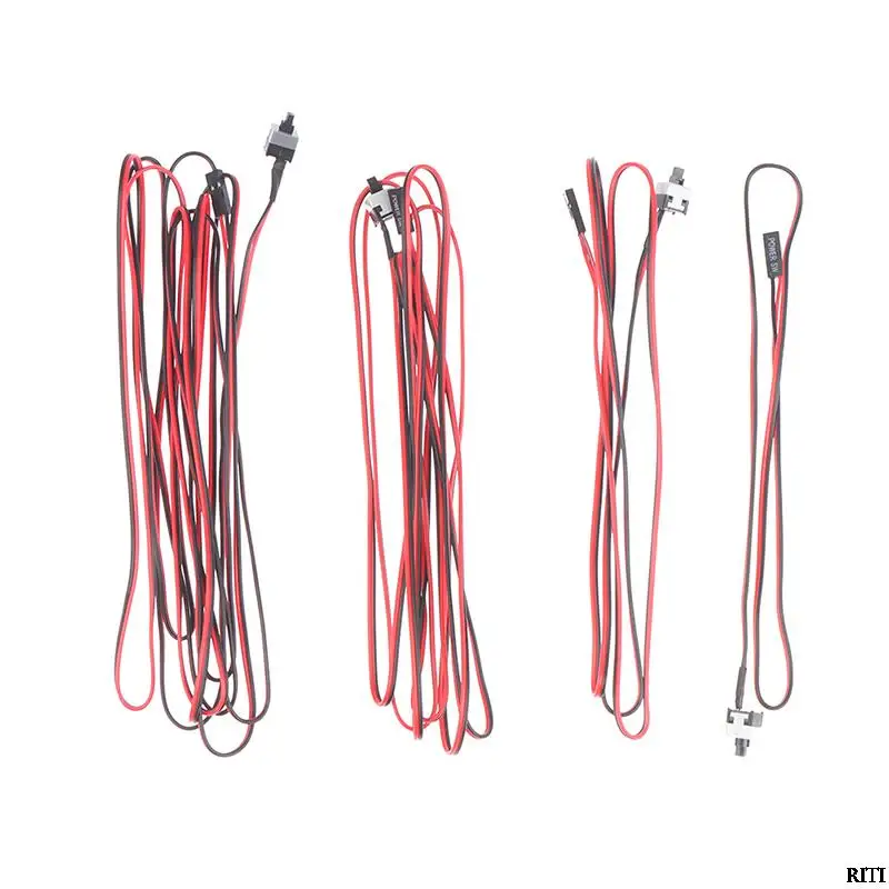

50/100/200/300cm Power Button Switch Cable For PC Switches Reset Push Button Chassis Restart Cable Power Cable Connection Cable