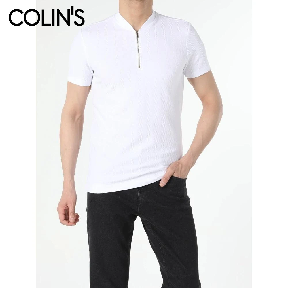 Футболка-поло мужская Colin's slim fit cl1054350 короткий рукав белый |