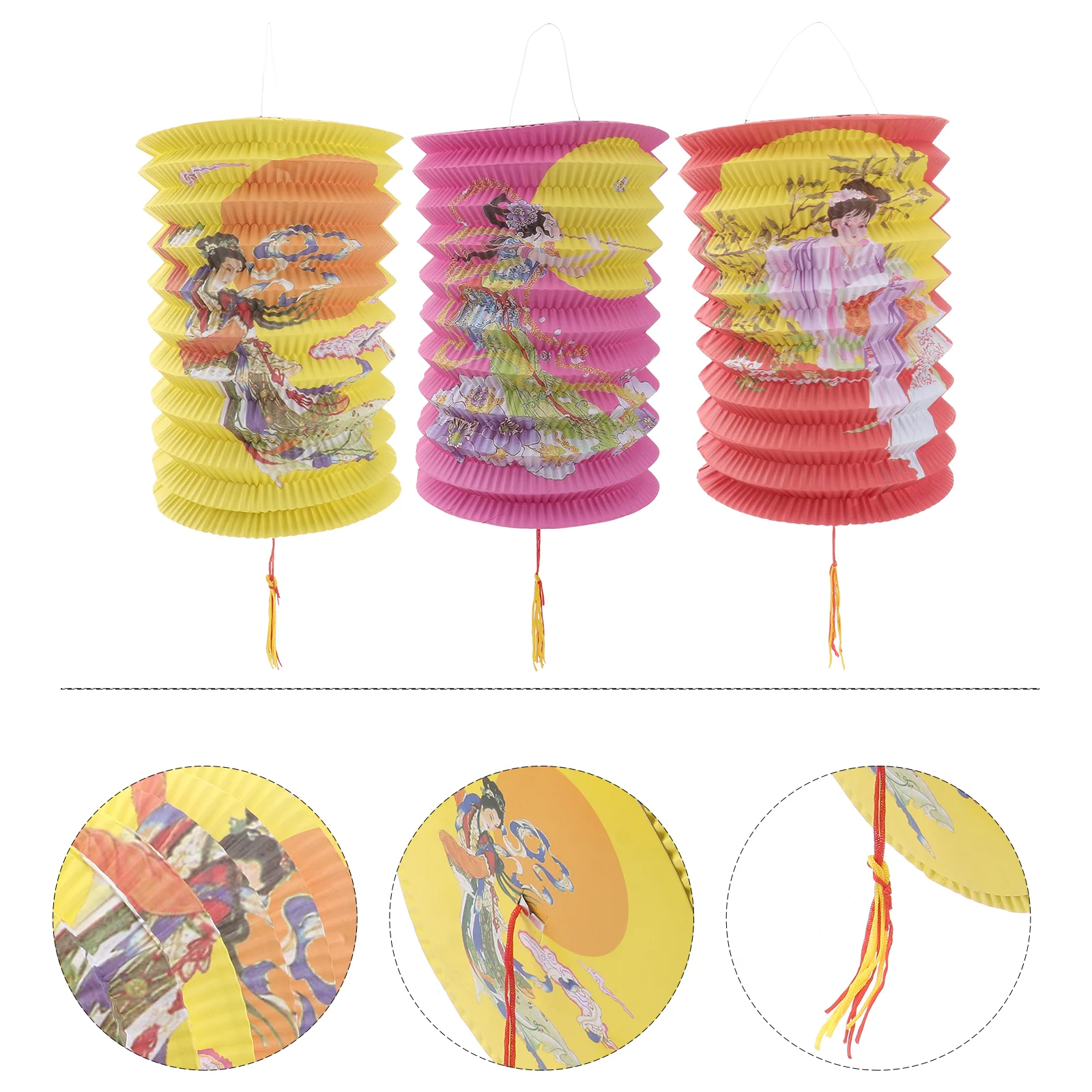 

6 шт. органные бумажные фонари, праздничные украшения для настроения, японские украшения, складной детский потолок