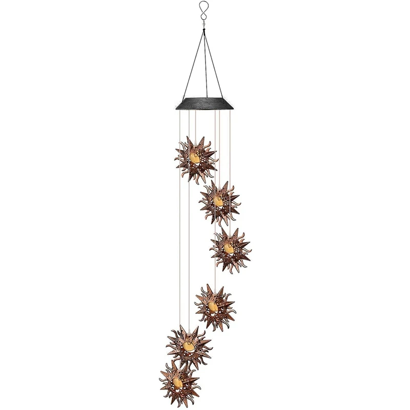 

Solar Wind Chimes For Outside Warm LED Sun Windchimes Hanging Solar Garden Lights Unique Outdoor Decor For Patio Yard