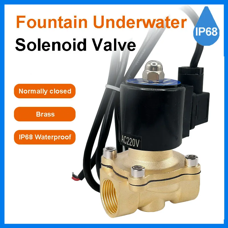 

1/2 "3/4" 1 "1" 1-1/4 "2" нормально закрытый электромагнитный клапан фонтана для подводного 380 В 110 В 220 В 12 В 24 В водонепроницаемый IP68