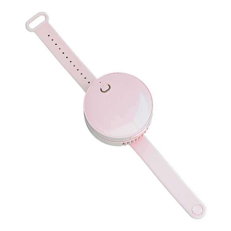 

Portable Wrist Fan Mirror Leafless USB Rechargeable 3 Speed Adjustable Air Cooler Handheld for Travel Home Office Drop Shipping