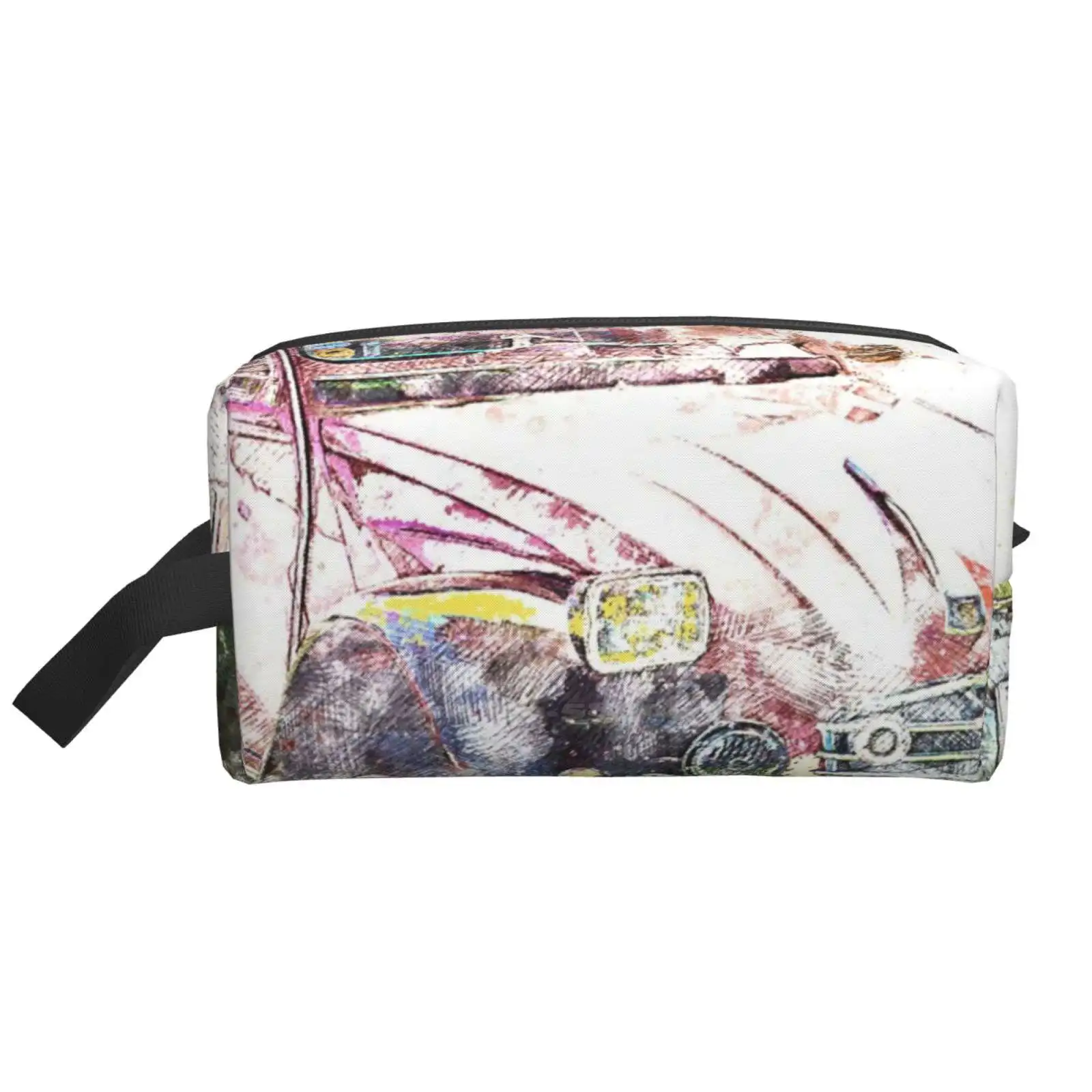 

Сумка для хранения автомобиля в ванную комнату, футляр для косметики с кабелем для передачи данных, автомобильные гоночные автомобили, гоночные автомобили с USB, смешной юмор, винтажный Nissan