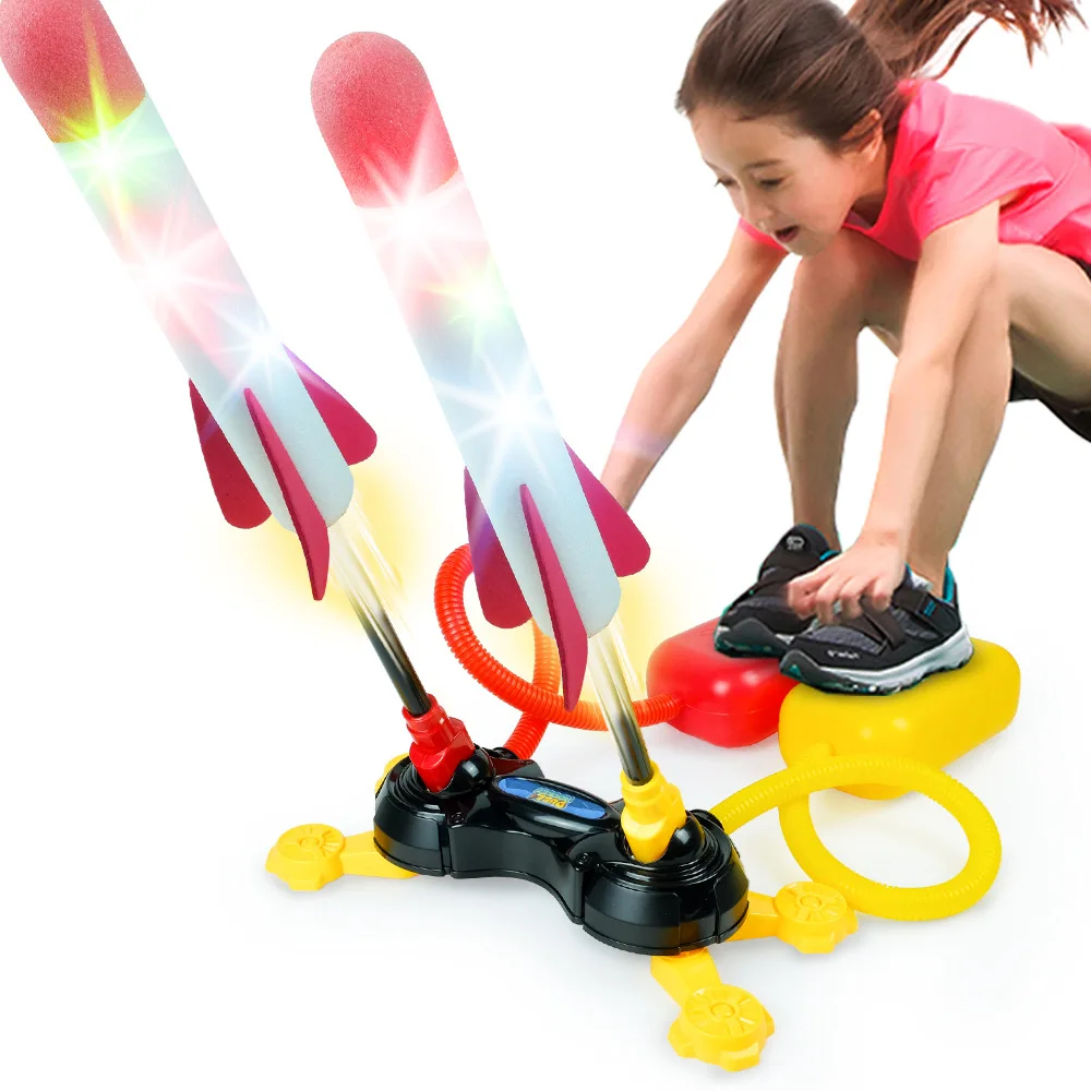 

2022 New Children Outdoor Foot Launcher Eva Foam Cotton Material Soaring Rocket Parent Child Interaction Safety Sports Toys