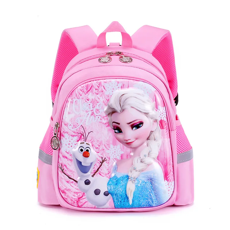 

4Colors Kindergarten Frozen Princess School Bag Cartoon Figures Elsa Anna Baby Children's Backpack Anti-lost School Bag Backpack