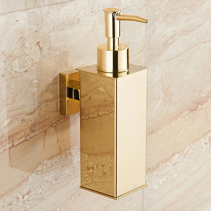 Dispenser Bathroom Wall Mounted Gold Stainless Steel Shower 