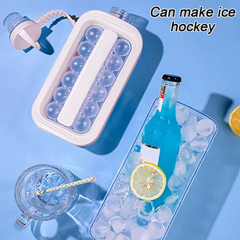 Продажа Устройство для изготовления шариков с льдом, силиконовая бутылка, чайник для кубиков льда, портативные формы для хоккея с льдом, кубики льда...