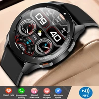 2022 new nfc smart watch men amoled bluetooth call smartwatch women fitness tracker ai voice assistant 360360 hd screen watches