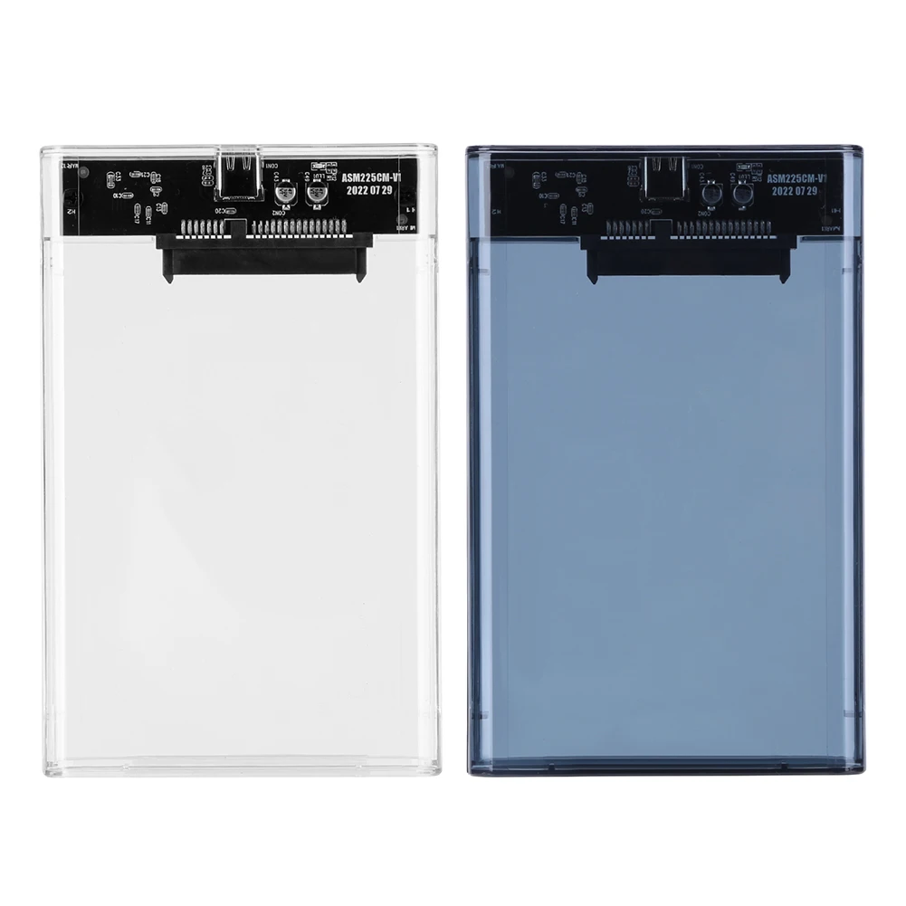 

USB3.1 HDD Enclosure 2.5inch Serial Port SATA SSD Hard Drive Case Support 8TB Transparent Mobile External HDD Case