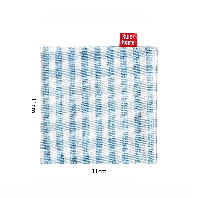 Двойной слой тканевый коврик из хлопка и льна