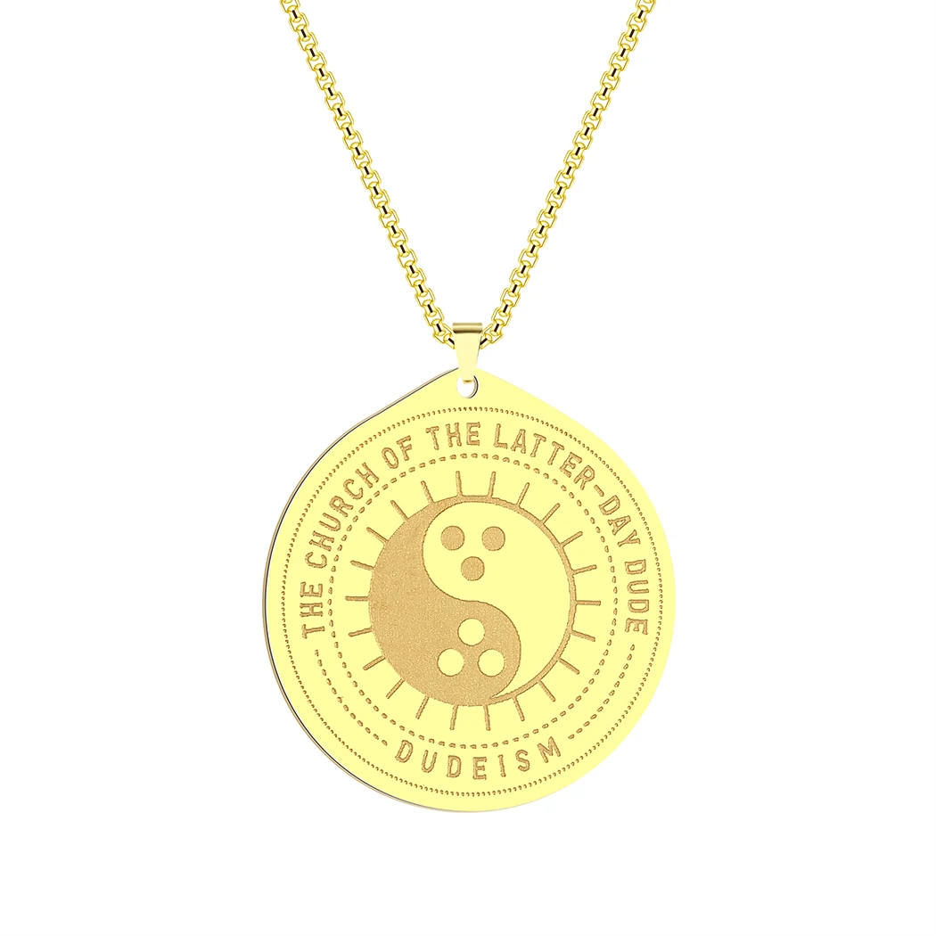 

Dudeism Pendant Tai Chi Yin Yang Necklace Men's and Women's Jewelry