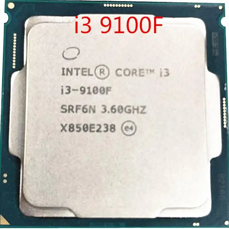 

Процессор Intel Core i3-9100F, ЦП i3 9100F, 4 ядра, 4 потока, 3,6 ГГц, 6 Мб, разъем LGA1151
