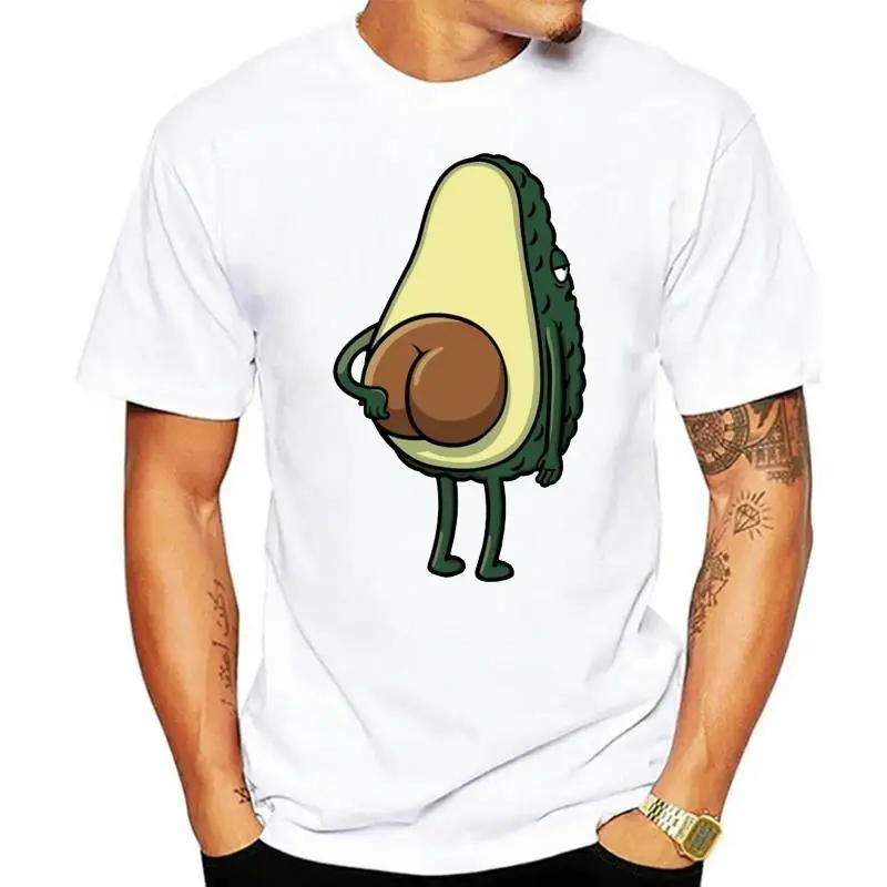 

Avocado Touching Butt Kawaii Graphic Print Women Blouses 2022 New Summer Fashion Shirt Tee Harajuku Aesthetic White Tops Blusas
