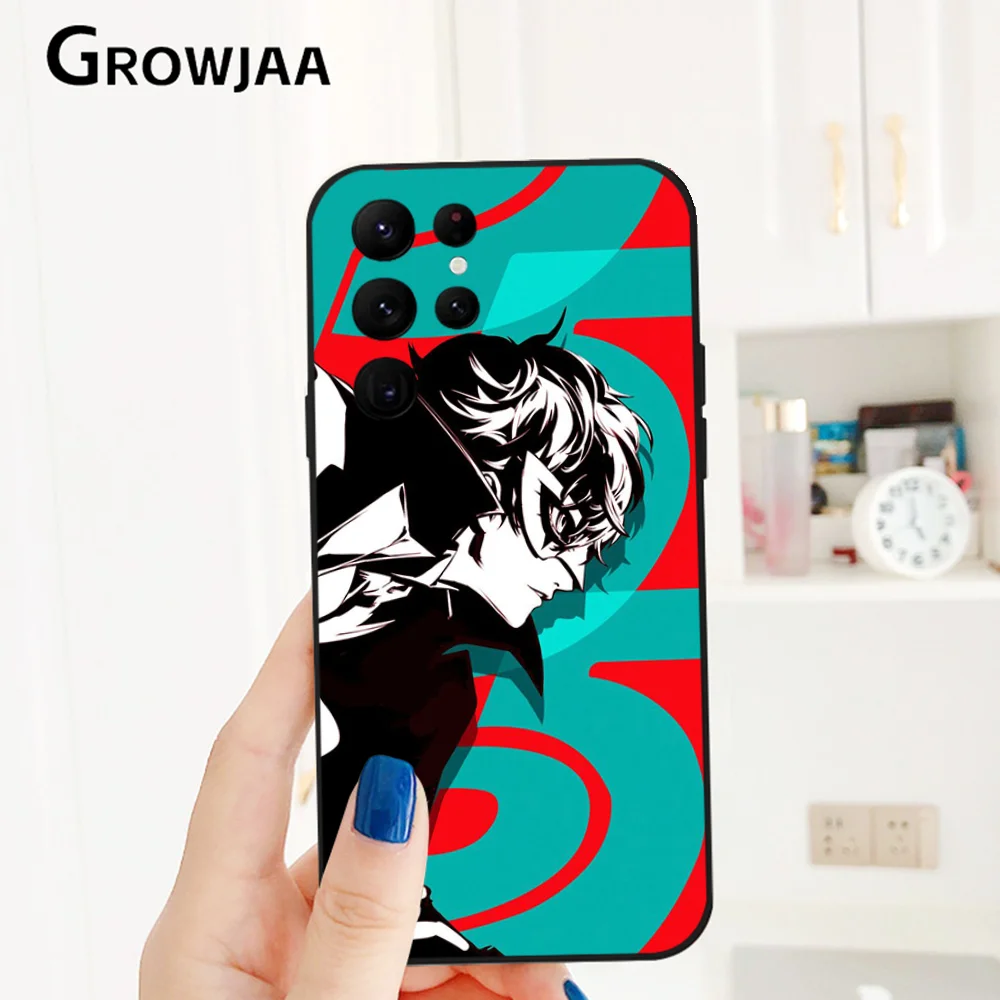 Чехол P-Persona 5 для телефона с аниме Samsung Galaxy S24 Ultra S22 S23 S21 S20 защитный силиконовый