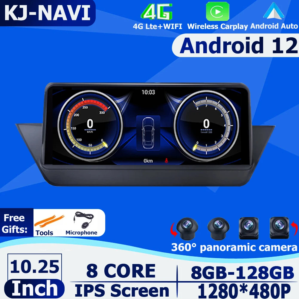 

Android 12 For BMW X1 E84 2009-2015 CIC iDrive System Car Player GPS Navigation Radio Stereo Video Multimedia 10.25" IPS Screen