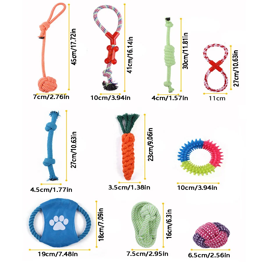 1 шт. набор хлопковых веревок для животных