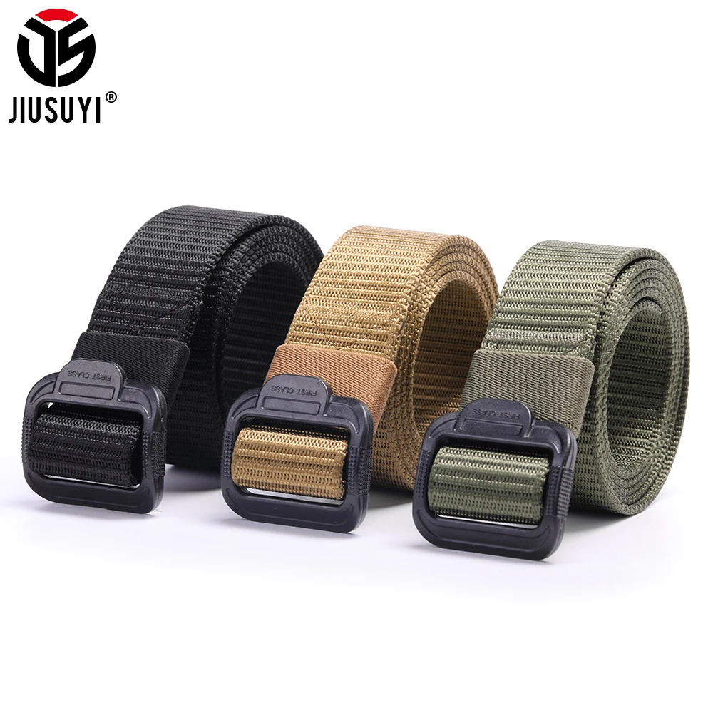 

Ремень мужской Тактический в армейском стиле, черный Регулируемый Нейлоновый ремень с пряжкой для пейнтбола, страйкбола, охоты, 5,5 см