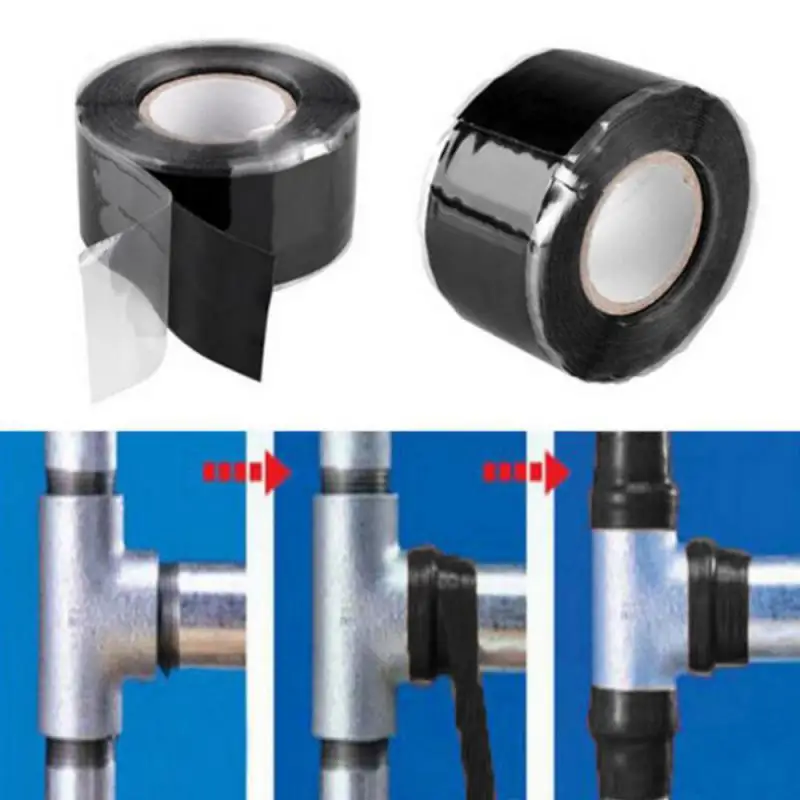 

Waterproof Tape Patch Bond Seal Repair Stop Leak Silicone Self-adhesive Tape For Bathroom ShowerGarden Water Pipeline Repair Tap