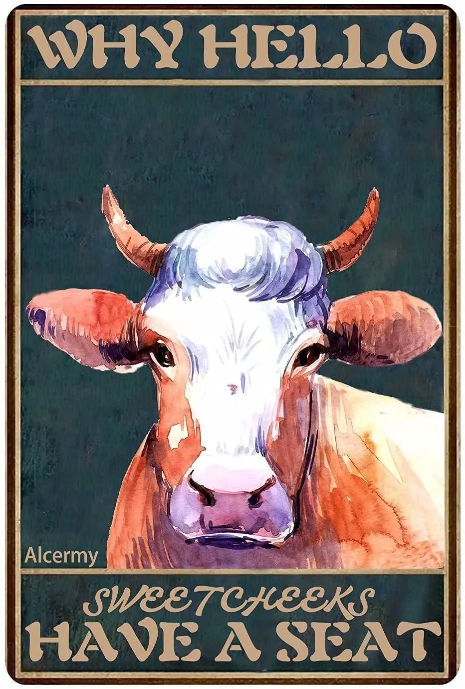 

Ретро Забавный почему Hello Sweet щеки металлический жестяной знак, для дома фермерского дома ванной комнаты пластины с ретро рисунками для гара...