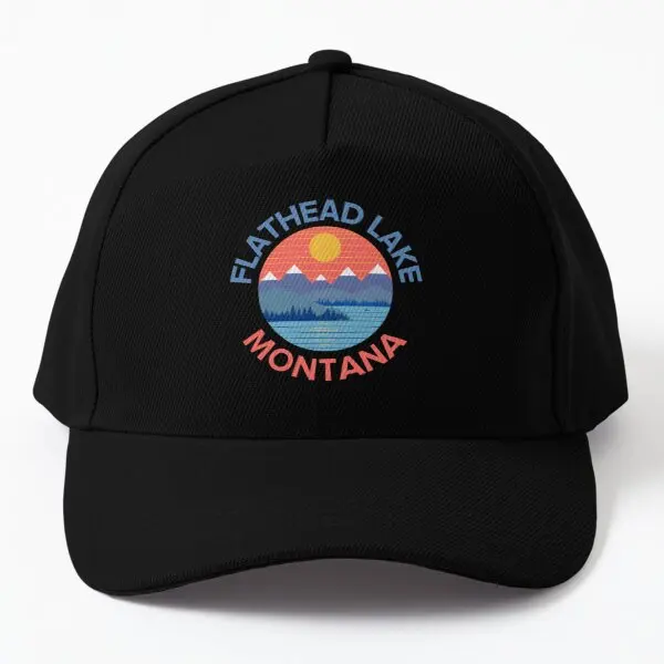 

Бейсболка Flathead Lake Монтана для лодок, рыбалки, шляпа, рыба, весна Повседневная однотонная Кепка Czapka с принтом, черная, летняя