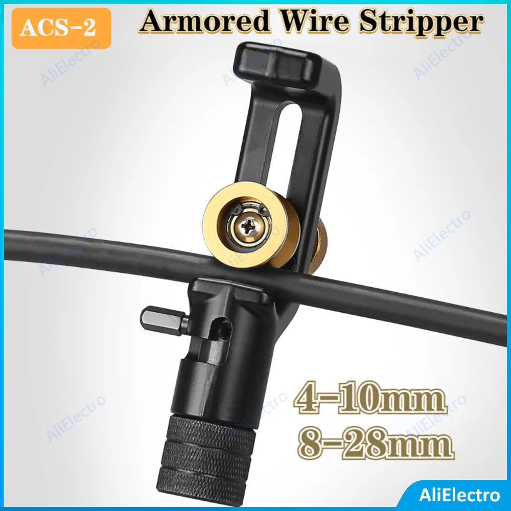 

New ACS-2 4-10mm & 8-28mm Armored Wire Stripper Optical Cable Slitter Fiber Optic Stripping Tool Jacket Slitter Sheath Cutter