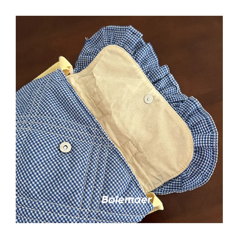 Детский рюкзак из 2024 хлопка с цветочным рисунком кружевная сумка детская Детские