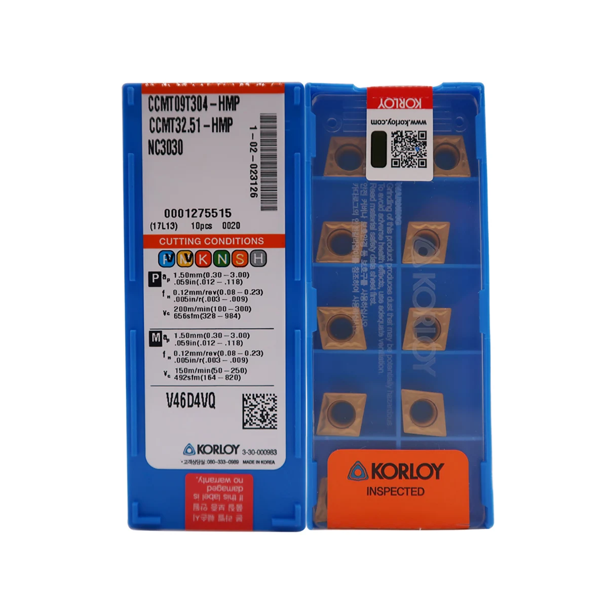 

Korloy Поворотные вставки CCMT 060202 060204 060208 09T302 09T304 09T308 120404 120408 HMP NC3030 NC3020 PC9030