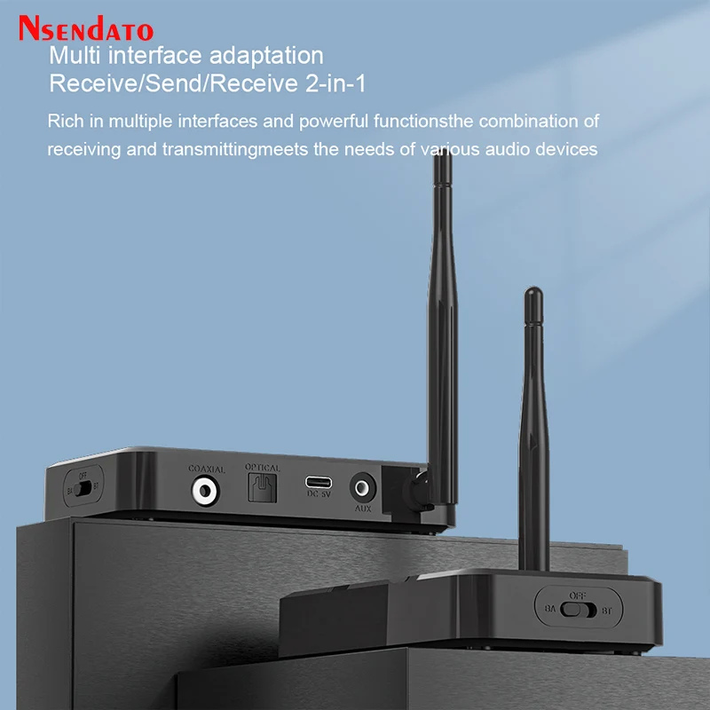 Фото Wireless Bluetooth-Compatible V5.3 LE Audio Music Transmitter Adapter With Aptx lossless Auracast LC3 for TV 3084 headphons Game №2