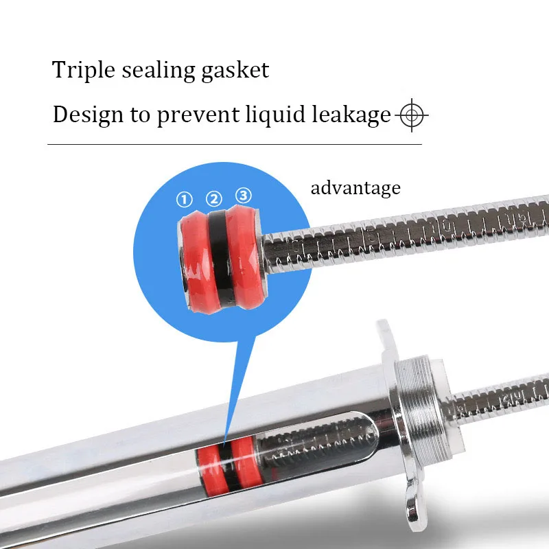 1 шт. многоразовый шприц из нержавеющей стали подкожные ветеринарные шприцы для