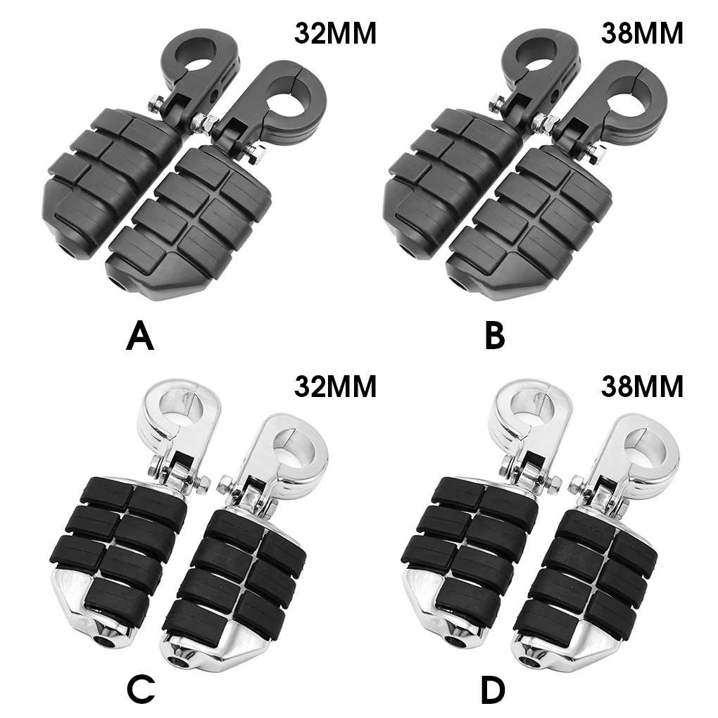 

1 Pair Motorbike Pedal Mounting Bracket Professional Adjustable Rotary Brackets Replace Parts Components Black 38MM