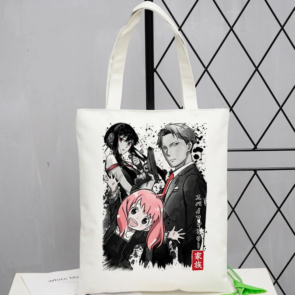 

spy x family shopping bag bolsas de tela tote recycle bag shopper reusable shoping bolsa compra tote bolsas ecologicas custom