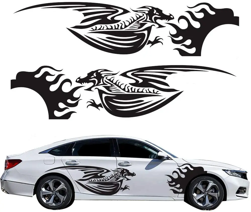 

Practlsol Car Decals- 1 Set Dragon Decal -Car Sticker Decals, Car Decal Vinyl Car Body Decal for Car/Truck/Ford F150/ Wrangl