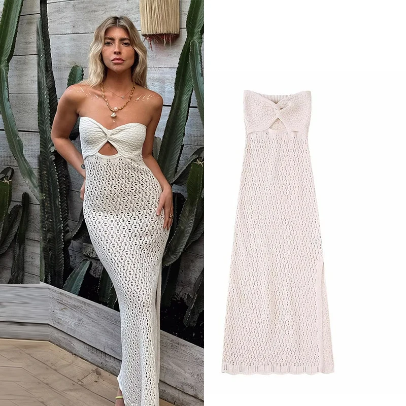 

Новинка 2023, летнее платье, женское модное облегающее платье-футляр с высоким берцем, женское платье, шикарное Элегантное открытое платье