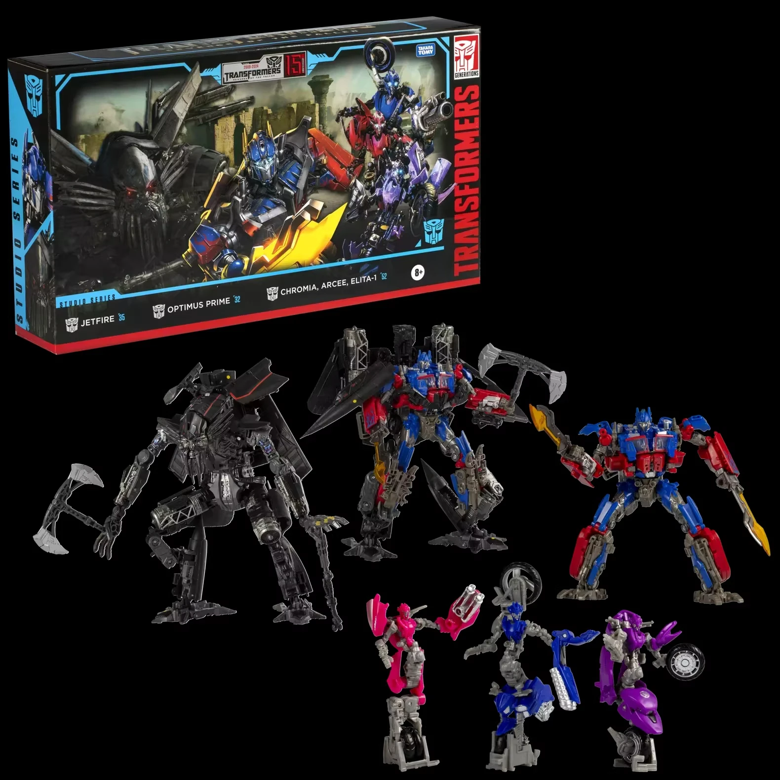 Фото В наличии: Оригинальный набор Transformers Studio Series SS ROTF — Jetfire, Оптимус Прайм, 3 сестры. Коллекционная фигурка, игрушка, декор. №4