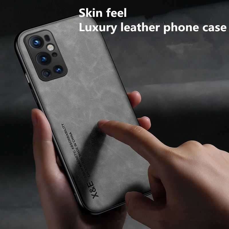 Роскошный кожаный магнитный чехол для телефона One Plus 7 8 9 T Pro замша однотонная