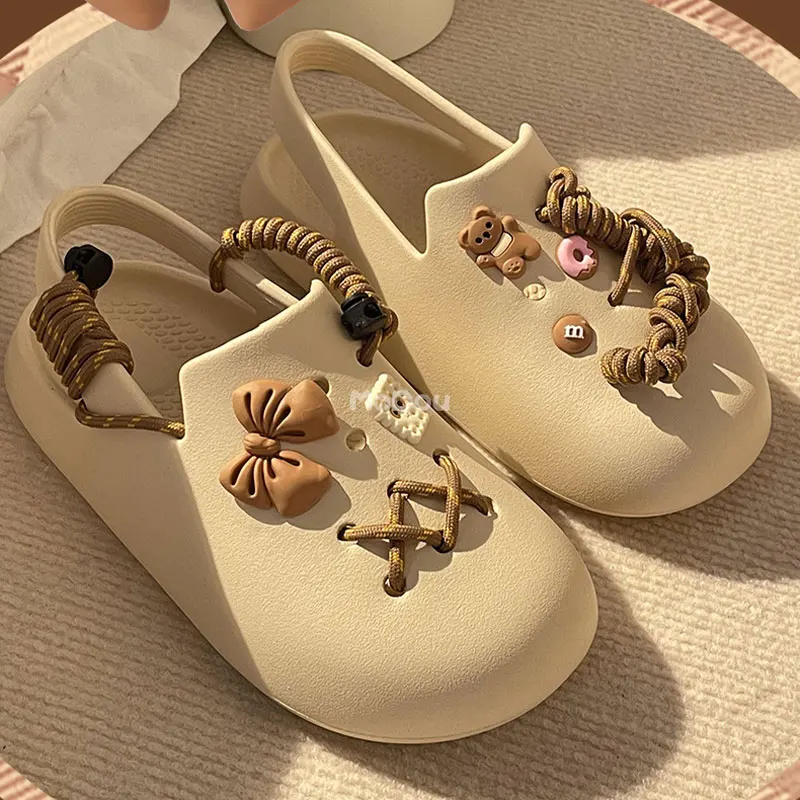 Сандалии Mo Dou мужские и женские для дома улицы Нескользящие износостойкие