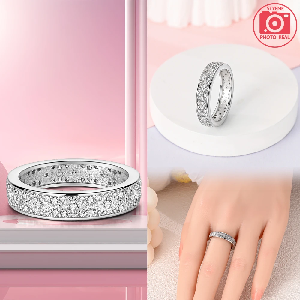 Кольцо из стерлингового серебра 925 пробы радужные капли циркониевое кольцо для