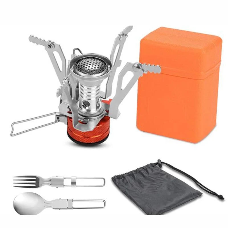 

Mini Gas Stove Outdoor Folding Tourist Burner Portable Furnace Picnic Cooking Split Stoves Cooker Gas Burner Camping Supplies