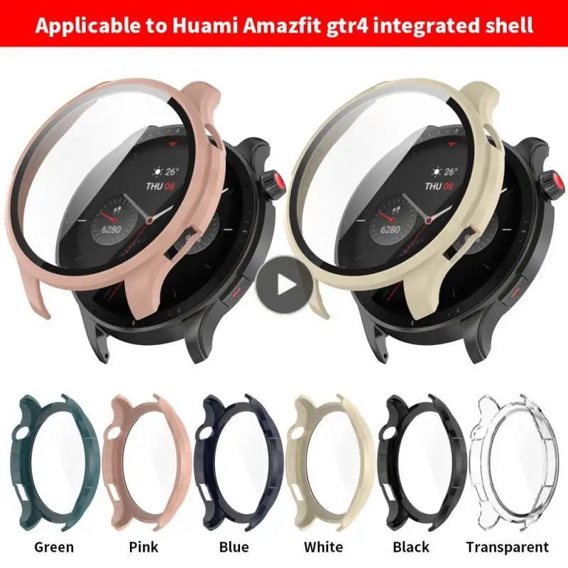 

Protective Cover Soft Edge Shell Frame Case Soft Tpu Screen Protector Watch Protective Case For Amazfit Gtr4/amazfit Gtr4