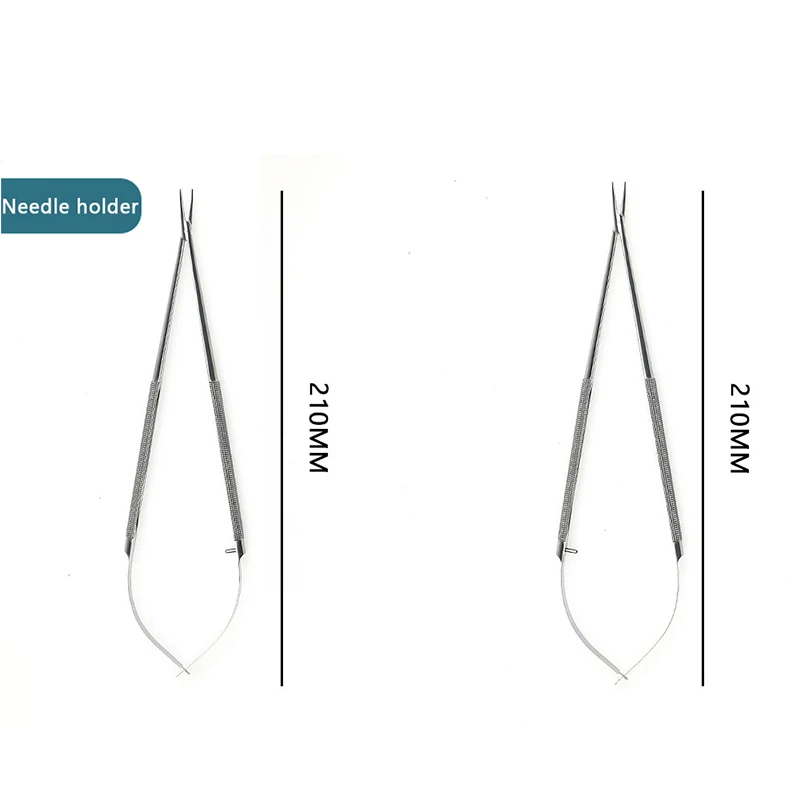 

Two Type Choices Needle Holder Micro Suturing Tool Autoclavable Stainless Steel Ophthalmic Instrument