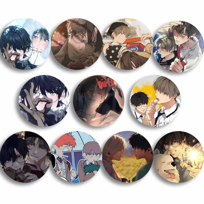 32/44/58mm Korean Comic Low Tide in Twilight Soft Button Pin Anime Kim Euihyun Yeo Taeju BL Brooch Cartoon Badge Collect Gifts