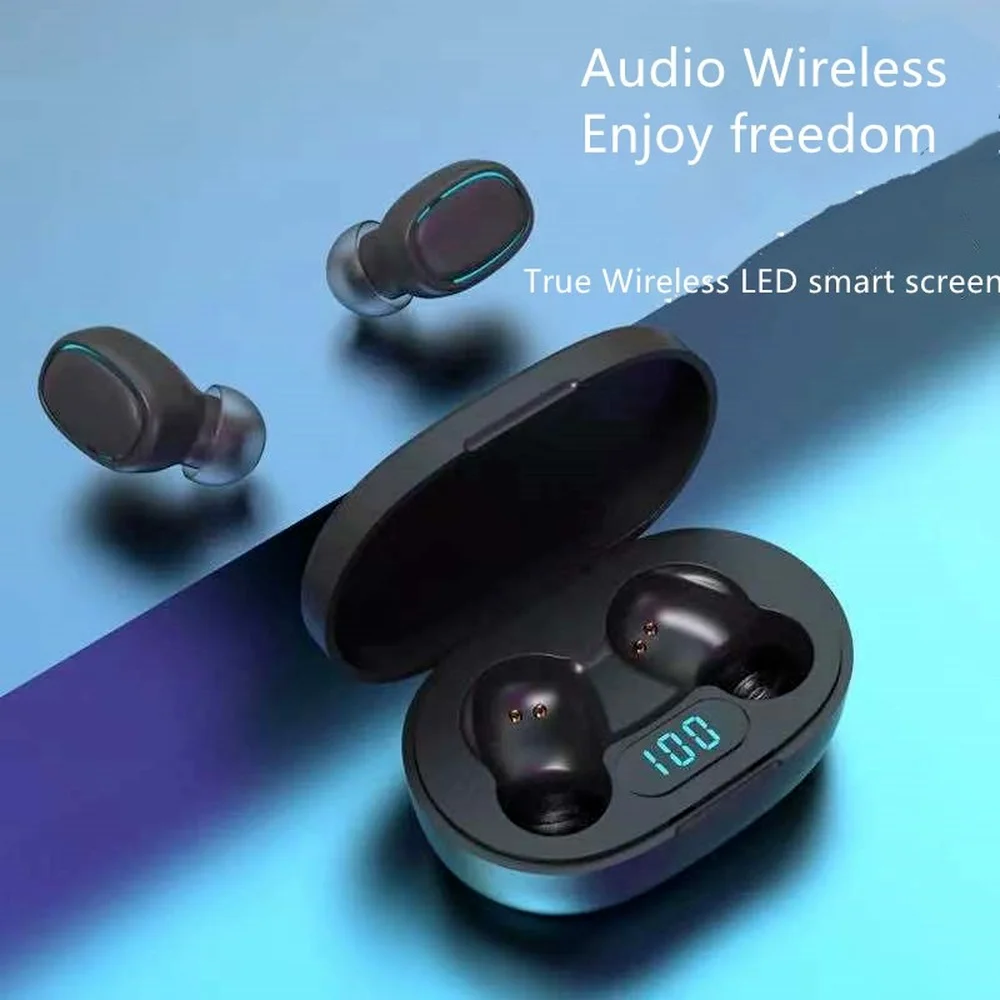 

New E6s inteligente Digital de pantalla Bluetooth auricular inalambrico de deport Mini auricular estereo en la oreja headphones