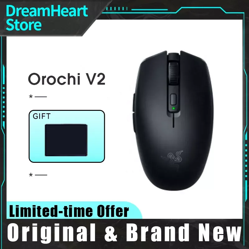 

Original Orochi V2 Ultra-Lightweight Wireless Gaming Mouse Dual Wireless Modes Up to 950h Battery Life 18K DPI Sensor For
