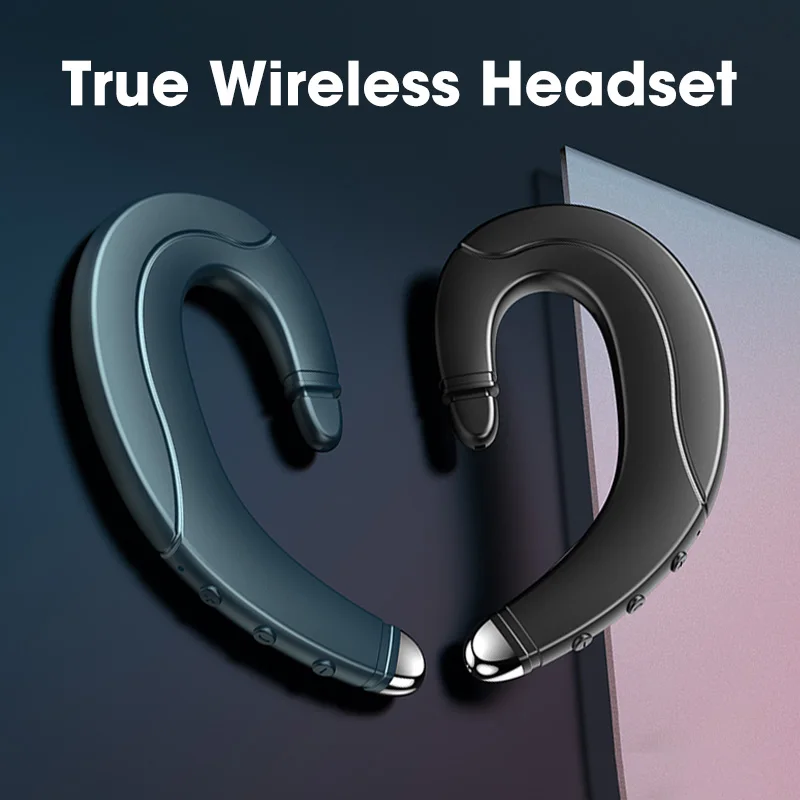 

True Wireless Headphones Bluetooth 5.0 Ear Hook Earphone Handsfree Headsets With Microphone Bone Conduction Sports Earbuds