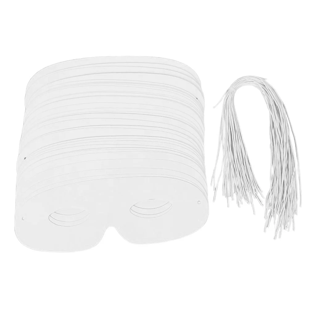 

DIY Mask Masks For Adults Blank Masquerade Costume Cosplay Accessory Halloween Party White Paper Supply Women Unpainted