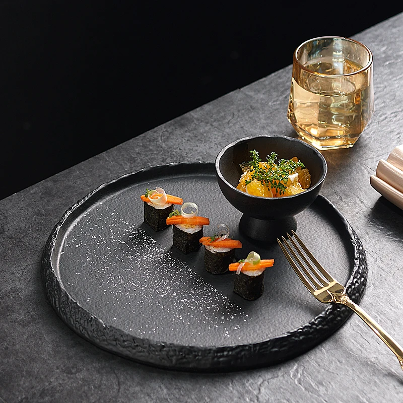 Премиум-рок художественная концепция тарелка для стейка в стиле вестерн круглая