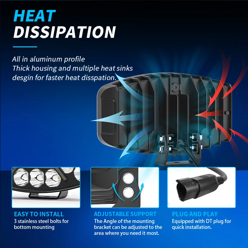 фары дальнего свет10 дюймов 12 В/24 В фара для грузовика прицепа желтого и белого