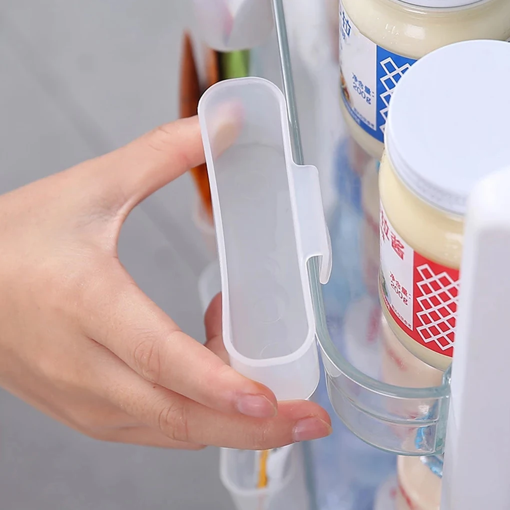 

2Pcs Kitchen Refrigerator Storage Box Plastic Mini Seasoning Bag Storage Gap Hanging Partition Storage Box For Home