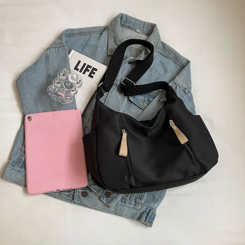 Сумка через плечо новинка 2024 однотонная Холщовая пельменей Корейская версия