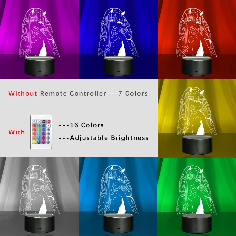 Новейшая аниме ноль два 3d лампа фигурсветильник Дети Девочка Манга подарок